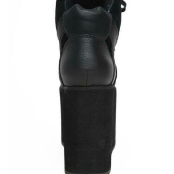 YRU Qozmo Hi 2 Black Adult Womens Platform Shoe - Picture 6 of 8